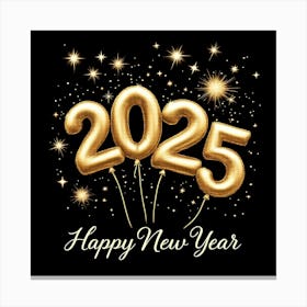 Happy New Year 2025 Canvas Print