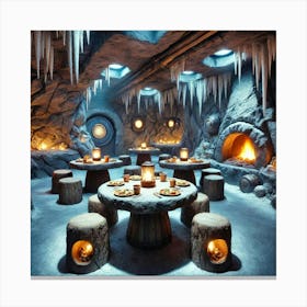 A Sci Fi Themed Dining Area Called Plutonic Hidea Canvas Print