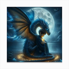 Child With A Dragon Canvas Print