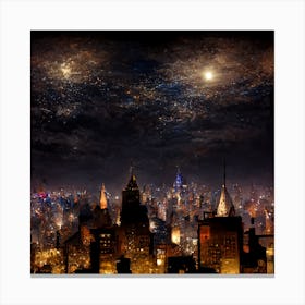 Tim Burton City Canvas Print