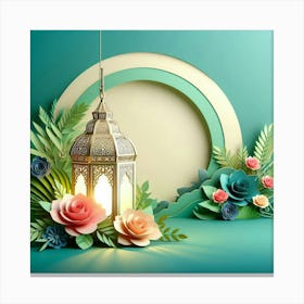 GreetingCard-Islamic-RamadanKareemMubarak-Lantern-Fanous 2 Canvas Print