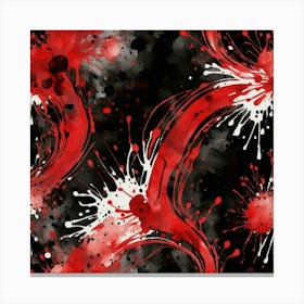 Abstract Black And Red Painting Canvas Print