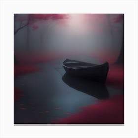 Boat In The Fog Canvas Print