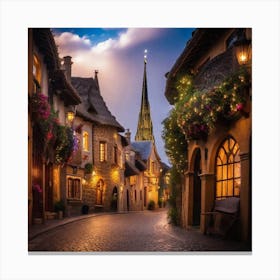 France At Dusk Canvas Print