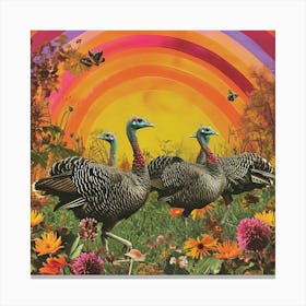 Rainbow Stripe Turkey 2 Canvas Print