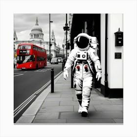 Astronaut In London Canvas Print