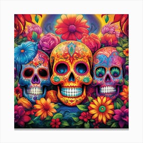 Day Of The Dead Skulls 21 Canvas Print