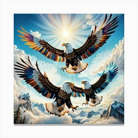 Three Eagles Canvas Print