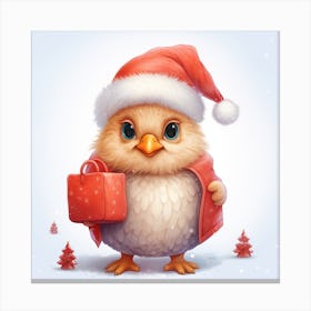 Christmas Chick Canvas Print