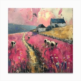 Pink Field, Abstract Expressionism, Minimalism, and Neo-Dada Canvas Print