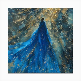 Girl In Blue Canvas Print