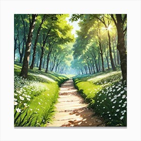 Path In The Woods 7 Canvas Print