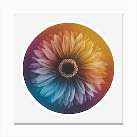 Flower In A Circle Canvas Print