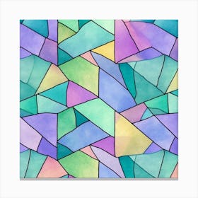 Watercolor Stained Glass Pattern Canvas Print
