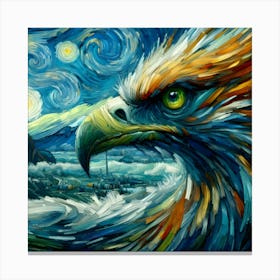 Eagle At Night Canvas Print