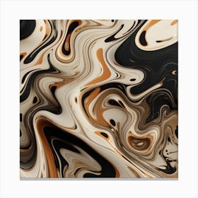 Abstract Black And White Swirls Canvas Print