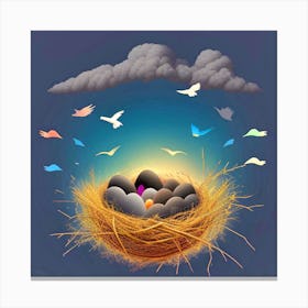 Birds In The Nest 36 Canvas Print