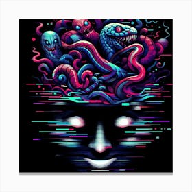 Cyborg Skull Canvas Print