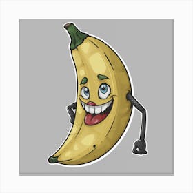 Banana Cartoon Canvas Print