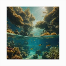 Surreal Underwater Landscape Inspired By Dali 4 Canvas Print