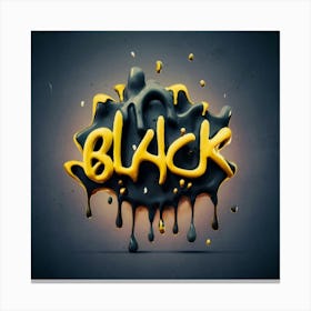 Black Graffiti Canvas Print