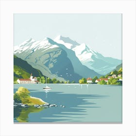 Switzerland Lake Canvas Print