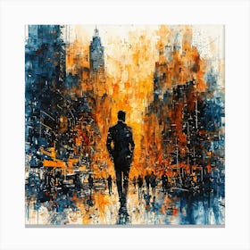 Man In The City Canvas Print