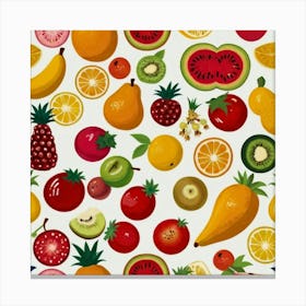 Fruit Seamless Pattern Canvas Print