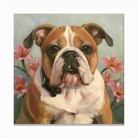 Bulldog Painting Canvas Print