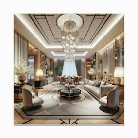 Luxury Living Room 1 Canvas Print