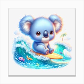 Koala Surfing 2 Canvas Print