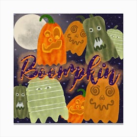 Pumpkin Ghosts. 1 Canvas Print