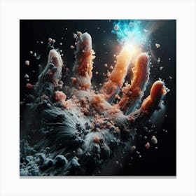 Hand Reaching For Light Canvas Print