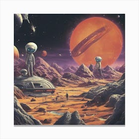 Aliens On Mars 1 Canvas Print