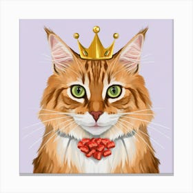 Cat With A Crown Canvas Print