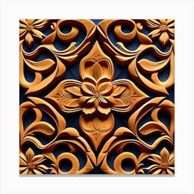 Carved Wood Panel 3 Canvas Print