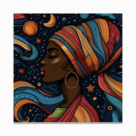 Lunivette Celestial Portrait Canvas Print