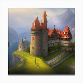 Castle Stock Videos & Royalty-Free Footage Canvas Print