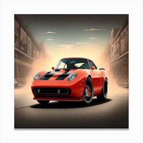 Red Race Car 2 Canvas Print