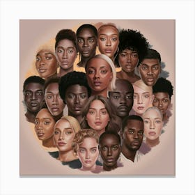 Various Shades Of Skin Canvas Print