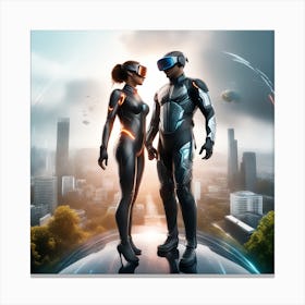 Futuristic Couple 66 Canvas Print