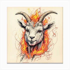 Goat Head 17 Canvas Print