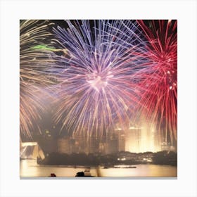 Fireworks In Cairo Canvas Print