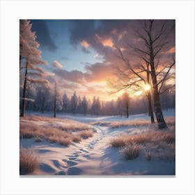 Frosty Twilight Canvas Print