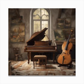 Piano And Cello Canvas Print