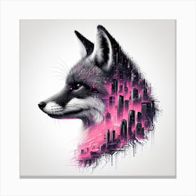 Fox silhouette 1 Canvas Print