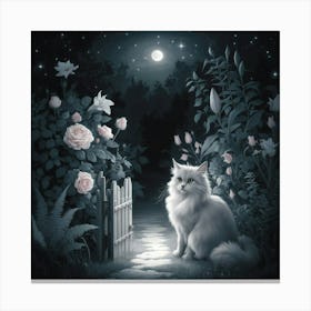 A Quiet Moonlit Garden With Twinkling St Xu8 Cclr0qla3g7p363aq Yhe9aulhsmgqx9kwkme4nw Canvas Print