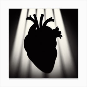 Silhouette Of A Human Heart Canvas Print