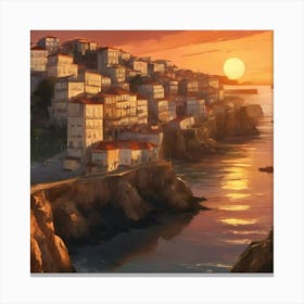 Sunset In Portugal 1 Canvas Print