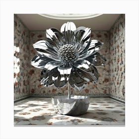 Chrome Flower 6 Canvas Print